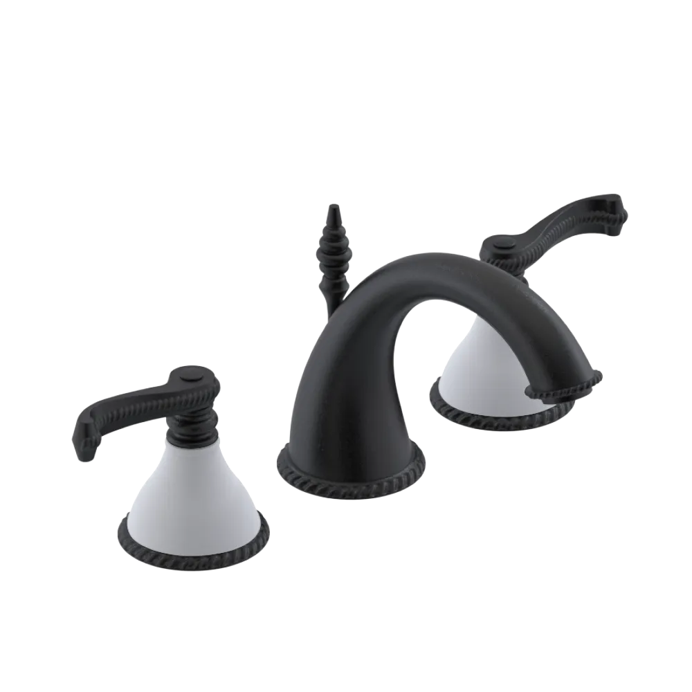 Rubinet Widespread Lav. Set. (less drain) Matt Black