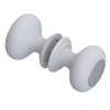 Rubinet Shower Door Knob (set) Matt White