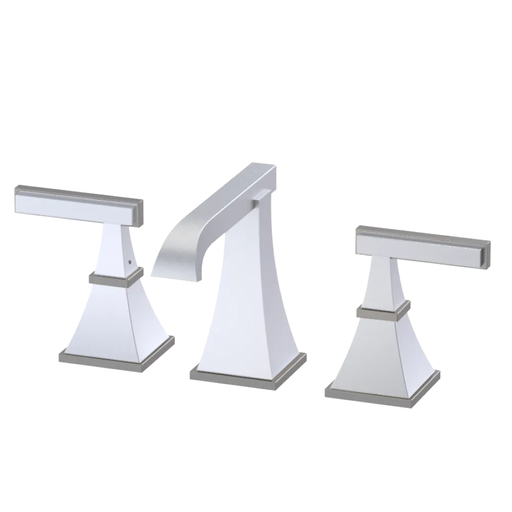 Rubinet Widespread Lav. Set. (less drain) Satin Chrome