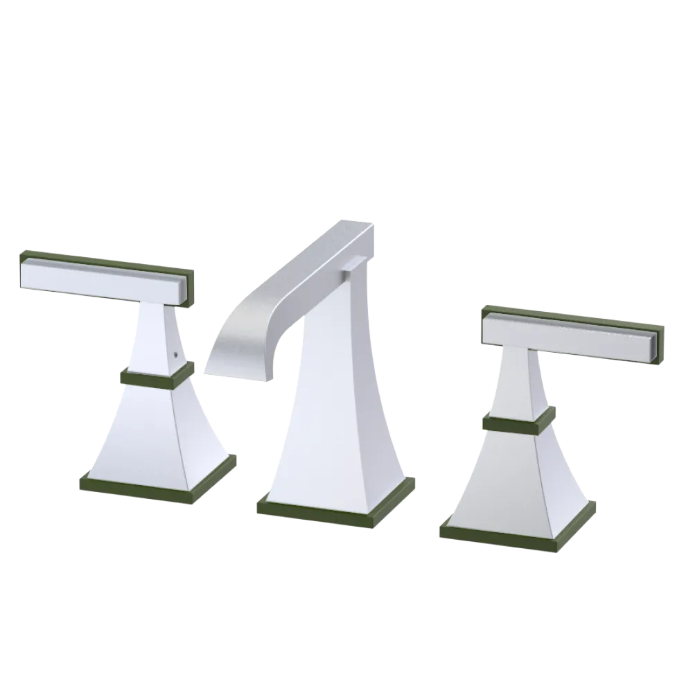 Rubinet Widespread Lav. Set. (less drain) Satin Chrome