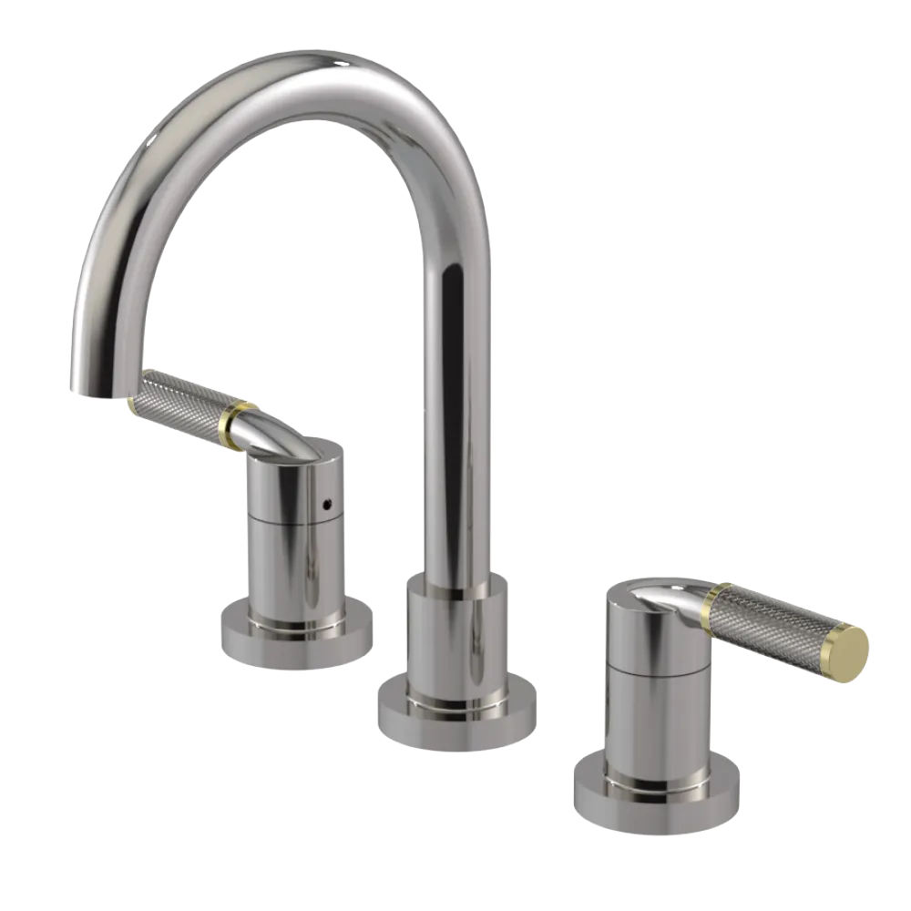 Rubinet Widespread Lav. Set. (less drain) Polished Nickel