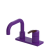 Rubinet 4" Centre Single Control Lav. Set. with Genesis spout (less drain) Purple Haze
