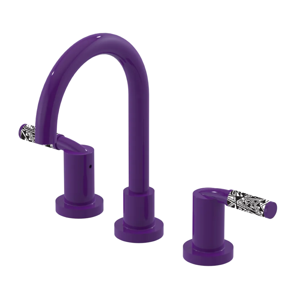 Rubinet Widespread Lav set (less drain) Purple Haze