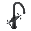 Rubinet Single Hole Dual Handle Lav. Set. (less drain) Matt Black