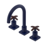 Rubinet Widespread Lav. Set. (less drain) Midnight Blue