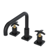 Rubinet Widespread Kitchen Set with Genesis Spout Matt Black