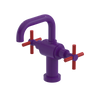 Rubinet Single Hole Dual Handle Lav. Set. (less drain) Purple Haze