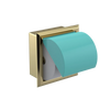 Rubinet RECESSED TOILET PAPER HOLDER Bright Brass