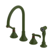 Rubinet Widespread Kitchen Set with Hand Spray Green Envy