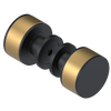 Rubinet Shower Door Knob (set) Matt Black