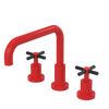 Rubinet Widespread Kitchen Set Red