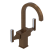 Rubinet Single Hole Dual Handle Lav. Set. (less drain) Tuscan Brass