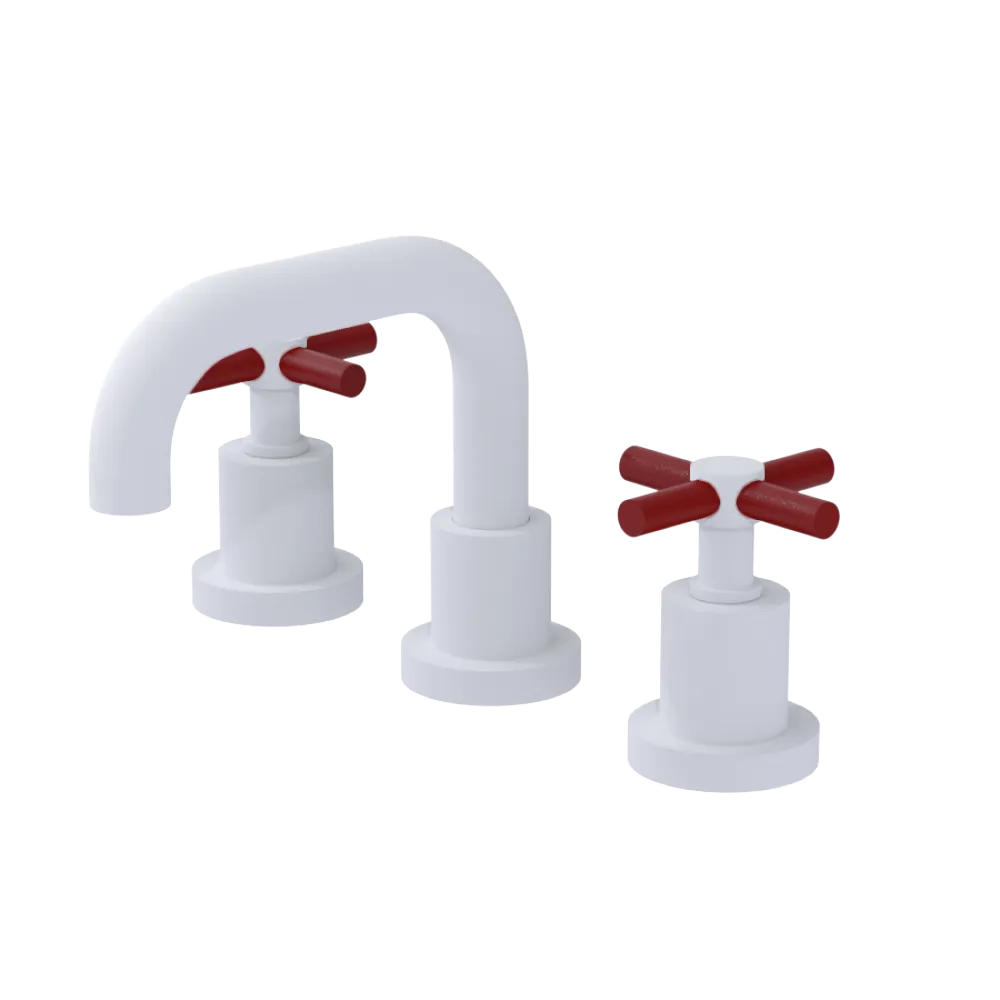 Rubinet Widespread Lav. Set. (less drain) Matt White