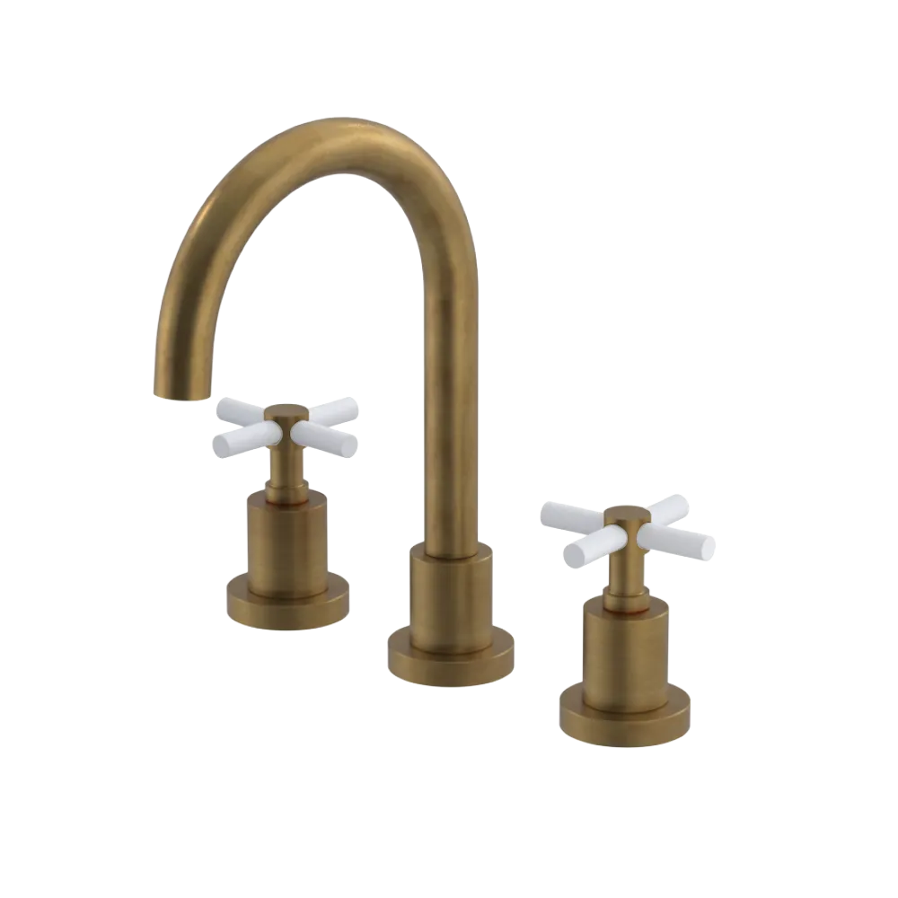 Rubinet Widespread Lav. Set. (less drain) Antique Brass Matt