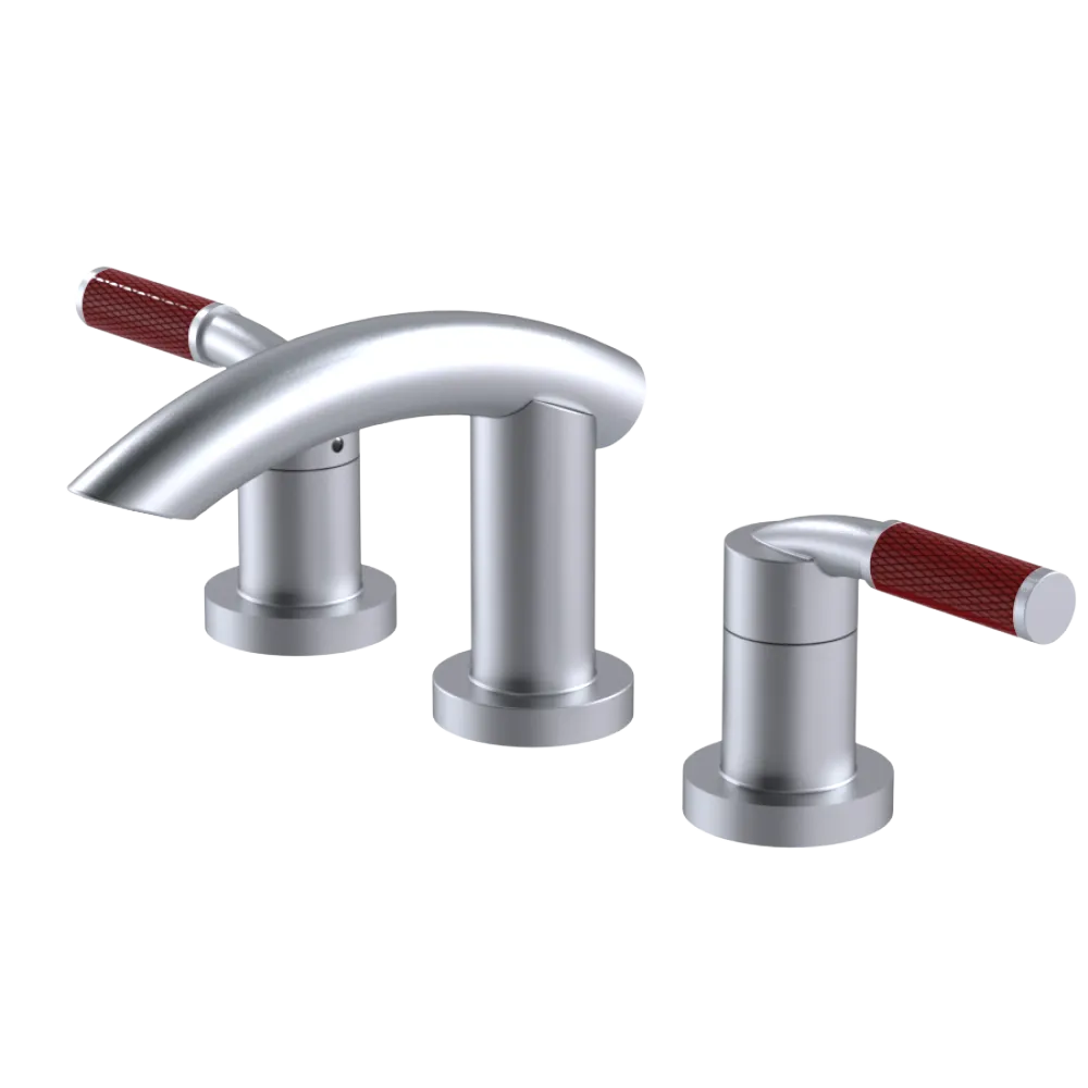 Rubinet Widespread Lav. Set. (less drain) Satin Chrome