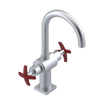 Rubinet Single Hole Dual Handle Lav. Set. (less drain) Satin Chrome