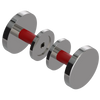 Rubinet Shower Door Knob (set) Polished Nickel