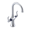 Rubinet Single Hole Dual Handle Lav. Set. (less drain) Satin Chrome