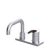Rubinet 4" Centre Single Control Lav. Set. with Genesis spout (less drain) Satin Chrome