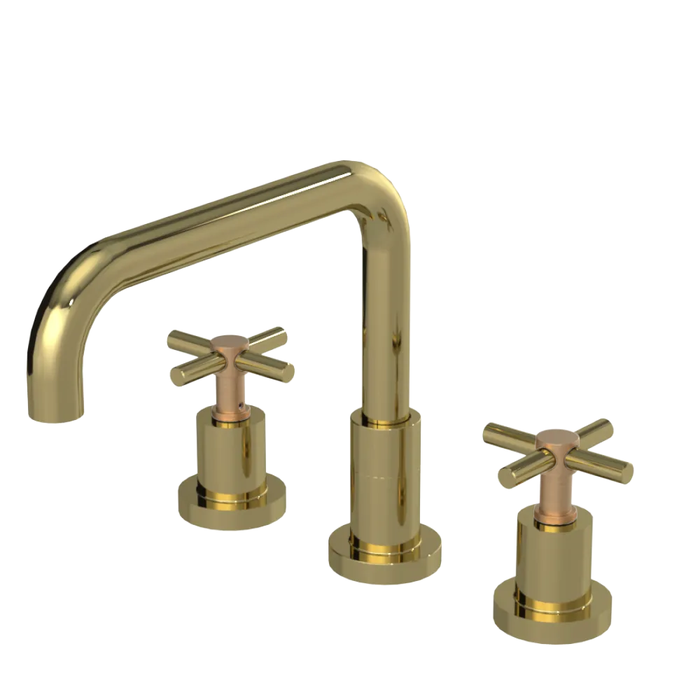 Rubinet Widespread Kitchen Set Natural Brass