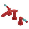 Rubinet Widespread Lav. Set. (less drain) Red