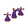 Rubinet Widespread Lav. Set. (less drain) Purple Haze