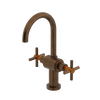 Rubinet Single Hole Dual Handle Lav. Set with LaSalle Spout (less drain) Tuscan Brass
