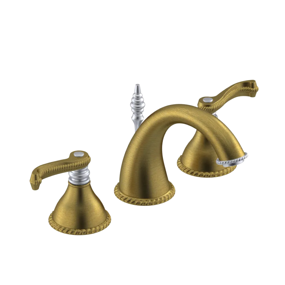 Rubinet Widespread Lav. Set. (less drain) Antique Brass Matt
