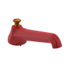 Rubinet Tub Filler Spout Deck Mount Red