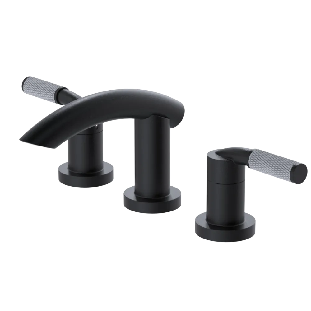 Rubinet Widespread Lav. Set. (less drain) Matt Black