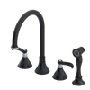 Rubinet Widespread Kitchen Set with Hand Spray Matt Black