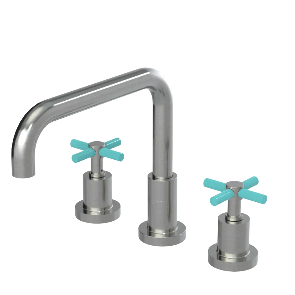 Rubinet Widespread Kitchen Set Satin Nickel