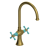 Rubinet Two Handle Single Hole Kitchen Set Antique Brass Matt