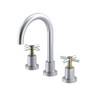 Rubinet Widespread Lav. Set. (less drain) Satin Chrome