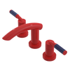 Rubinet Widespread Lav. Set. (less drain) Red