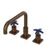 Rubinet Widespread Kitchen Set with Genesis Spout Tuscan Brass