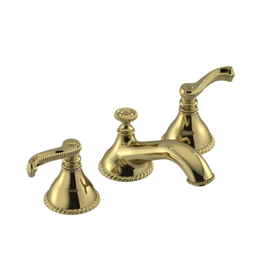 Rubinet Widespread Lav. Set. (less drain) Natural Brass