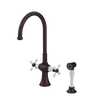 Rubinet Two Handle Single Hole Kitchen Set with Hand Spray Oil Rubbed Bronze
