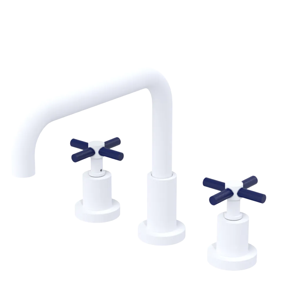 Rubinet Widespread Kitchen Set Matt White