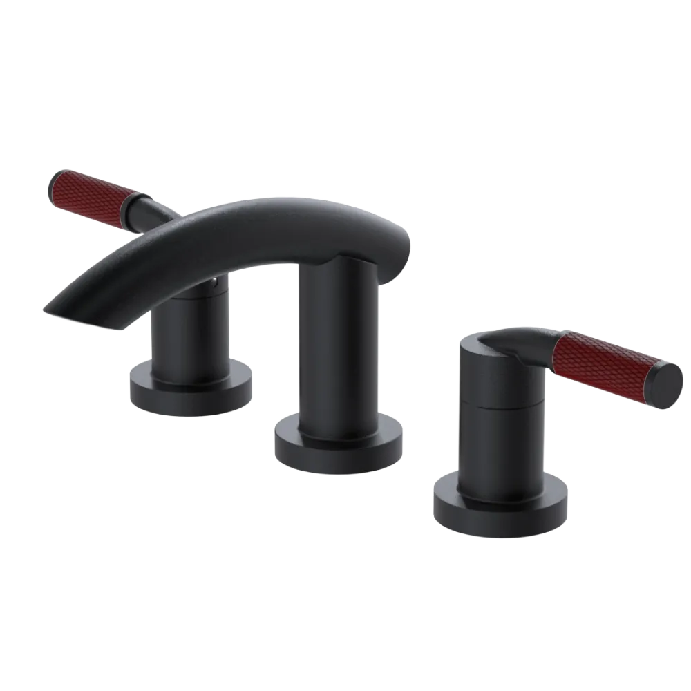 Rubinet Widespread Lav. Set. (less drain) Matt Black