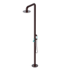 Rubinet Pressure Balance Outdoor Shower with Hand Held Shower & 10" Shower Head - 304 Stainless Steel Bordeaux