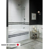 Neptune Delight 6032 Acrylic Drop-In End Drain Bathtub in White