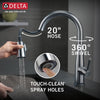 Delta Essa Single Handle Pull-Down Kitchen Faucet With Touch2o Technology - Golzar Home