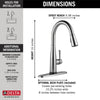 Delta Essa Single Handle Pull-Down Kitchen Faucet With Touch2o Technology - Golzar Home