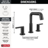 Delta Nicoli Two Handle Widespread Pull-Down Bathroom Faucet - Golzar Home
