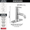 Delta Trinsic Single Handle Bathroom Faucet No Drain - Golzar Home