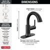 Delta Trinsic Single Handle Pull Down Bathroom Faucet - Golzar Home