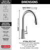 Delta Trinsic Single Handle Pull-Down Kitchen Faucet - Golzar Home