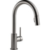 Delta Trinsic Single Handle Pull-Down Kitchen Faucet - Golzar Home