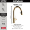 Delta Trinsic Single Handle Pull-Down Kitchen Faucet - Golzar Home